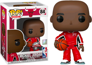 Funko POP! Sports: Basketball - Michael Jordon (Red Warm-Ups Fanatics Exclusive) #84 - Sweets and Geeks
