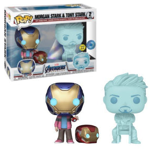 Funko Pop Marvel: Avengers Endgame - Morgan Stark & Tony Stark (Glow in the Dark) (Pop in a Box)(2-Pack) - Sweets and Geeks