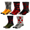 Naruto Shippuden Men's Logo Print 5-Pair Pack Crew Socks - Sweets and Geeks