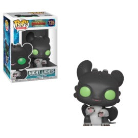 Funko Pop! How to Train Your Dragon - Night Lights (Black w/ Green Eyes) #726 - Sweets and Geeks