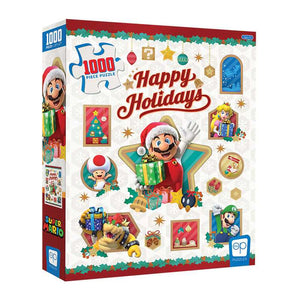Super Mario™ “Happy Holidays” 1000 Piece Puzzle - Sweets and Geeks