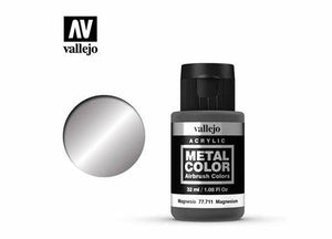 Vellejo - Metal Color Airbrush Acrylic Paint (32ml) - Magnesium (77.711) - Sweets and Geeks