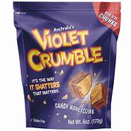 VIOLET CRUMBLE BITE SIZE MILK CHOCOLATE CHUNKS 6 OZ POUCH - Sweets and Geeks