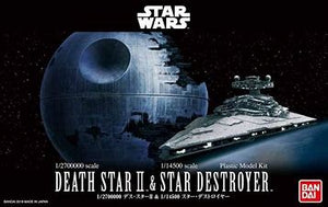Death Star II & Star Destroyer 1/14,500 "Star Wars", Bandai Star Wars Plastic Model - Sweets and Geeks