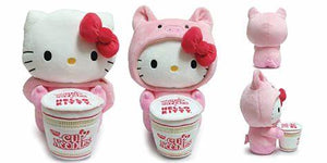 HELLO KITTY X NISSIN CUP NOODLE 16IN PLUSH PORK CUP - Sweets and Geeks