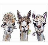 Alpaca Trio Tin Sign - Sweets and Geeks