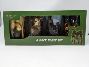Attack on Titan Set of Four 16oz Glasses - Sweets and Geeks