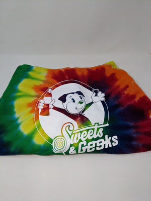 Sweets & Geeks Tie-Dye Rainbow Hoodie (Small) - Sweets and Geeks