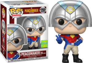 Funko Pop! Television: Peacemaker - Peacemaker with Peace Sign (2022 Summer Convention) #1260 - Sweets and Geeks