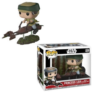 Funko Pop Movies: Star Wars - Princess Leia with Speeder Bike #228 - Sweets and Geeks