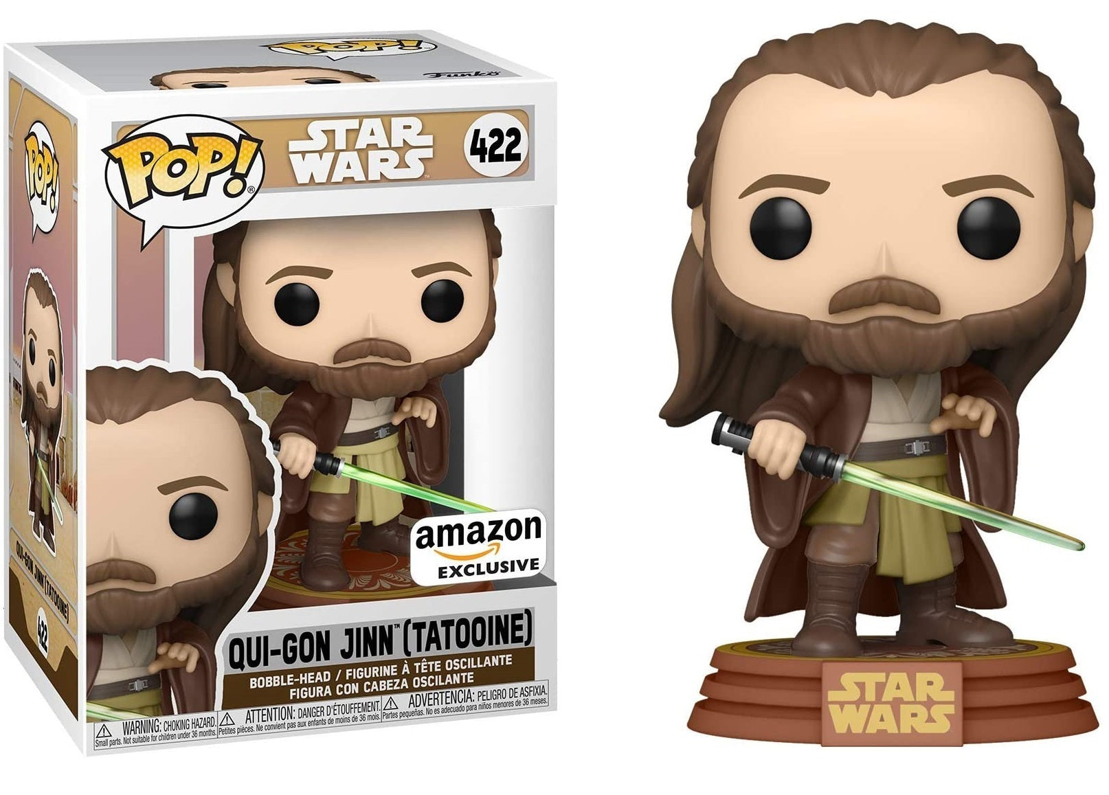 Funko Pop! Star Wars - Qui-Gon Jinn ( Tatooine ) #422 ( Amazon