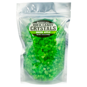 Rock Candy Crystals 1lb Bag Green Apple - Sweets and Geeks
