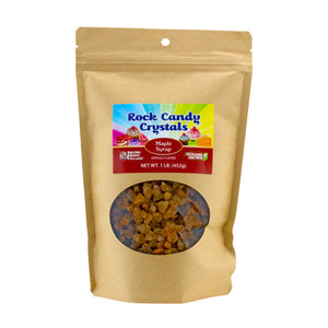 Rock Candy Crystals 1lb Bag Maple Syrup - Sweets and Geeks