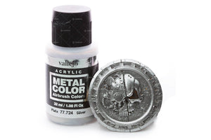 Vellejo - Metal Color Airbrush Acrylic Paint (32ml) - Silver (77.724) - Sweets and Geeks