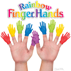 Rainbow Finger Hands - Sweets and Geeks