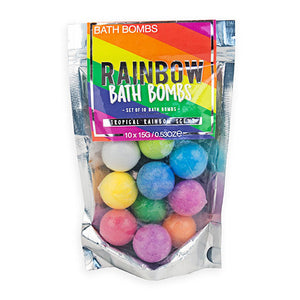 Rainbow Bath Bombs set of 10 - Sweets and Geeks