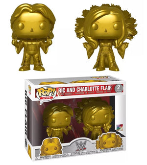 Funko Pop WWE: WWE - Ric and Charlotte Flair (Gold 2-Pack) - Sweets and Geeks