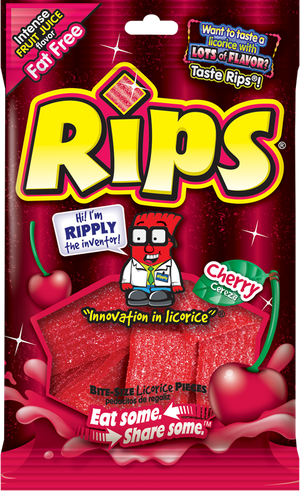 Rips Cherry Peg Bag 4 OZ - Sweets and Geeks