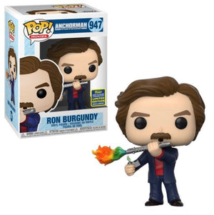 Funko Pop Movies: Anchorman - Ron Burgundy (Jazz Flute) (2020 Summer Convention) #947 - Sweets and Geeks
