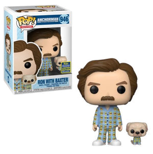 Funko Pop Movies: Anchorman - Ron with Baxter (2020 Summer Convention) #946 - Sweets and Geeks