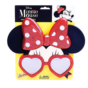 Disney's Red Glitter Minnie Mouse Sun-Staches - Sweets and Geeks