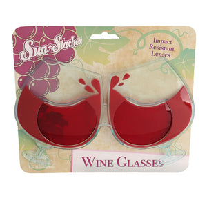 Wine Sunglasses Sun-Staches - Sweets and Geeks