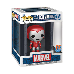 Funko Pop! Marvel: Hall of Armor - Iron Man Model 8 Silver Centurion (Previews Exclusive) #1038 - Sweets and Geeks