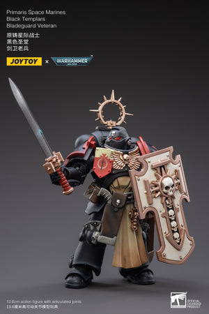 JoyToy 1/18 Warhammer 40K Black Templars Bladeguard Veterans Action Figure - Sweets and Geeks