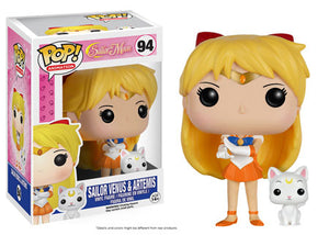 Funko Pop Animation: Sailor Moon - Sailor Venus (w/ Artemis) #94 - Sweets and Geeks