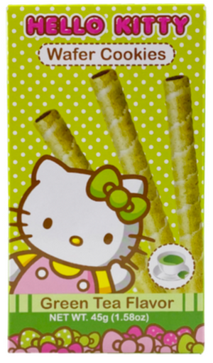 HELLO KITTY Wafer Cookies Green Tea Flavor - Sweets and Geeks
