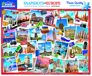 White Mountain Snapshots of Europe 1000pc Puzzle - Sweets and Geeks