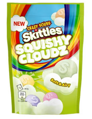 Skittles Crazy Sours Squishy Cloudz Pouch 94g - Sweets and Geeks