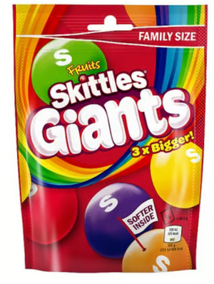 Skittles Giants Pouch 141g - Sweets and Geeks