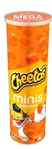Cheetos Mini's Cheddar Mega Tube 3oz - Sweets and Geeks
