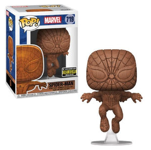 Funko POP! Heroes: Marvel - Spider-Man (Wood Deco) (EE Exclusive) #719 - Sweets and Geeks