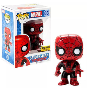 (DAMAGED BOX) Funko Pop! Marvel: The Amazing Spider-Man - Spider-Man (Red & Black) (Hot Topic Exclusive) #03 - Sweets and Geeks