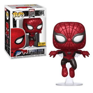 Funko POP! Heroes: Marvel's 80 Years - First Appearance: Spider-Man (Metallic Hot Topic) #593 - Sweets and Geeks