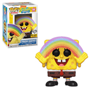 Funko Pop! Animation; Spongebob Squarepants - Spongebob Squarepants (with Rainbow) (Diamond Collection) #558 - Sweets and Geeks