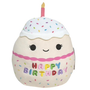 Squishmallows - 8" Lyla the Vanilla Birthday Cake Plush - Sweets and Geeks