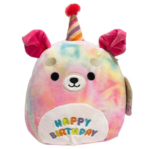 Squishmallows - 8" Delenne the Birthday Dog Plush - Sweets and Geeks