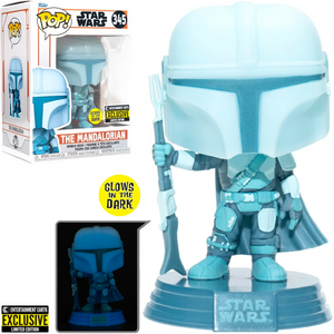 Funko Pop! Star Wars - The Mandalorian (Hologram) (Entertainment Earth Exclusive) (Glow in the Dark) #345 - Sweets and Geeks
