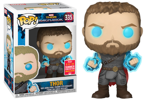 Funko Pop! Marvel: Thor Ragnarok - Thor (Odin Force) (Glow in Dark) (2018 Summer Convention) #335 - Sweets and Geeks