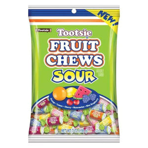 Tootsie Fruit Chews Sour 7oz Peg Bag - Sweets and Geeks