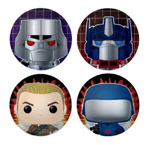 Funko Pins - Transformers vs. G.I. Joe (4-Pack) - Sweets and Geeks