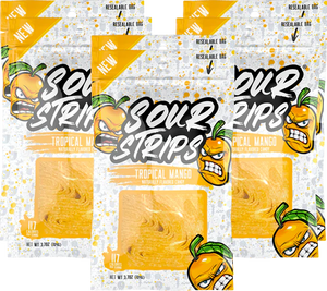 Sour Strips - Tropical Mango 3.7oz Bag - Sweets and Geeks