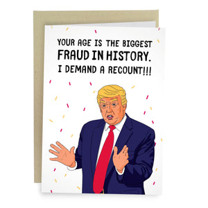 Trump I Demand a Recount Greeting Card - Sweets and Geeks