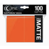 Ultra Pro Sleeves Eclipse Matte Pumpkin Orange 100-Count - Sweets and Geeks