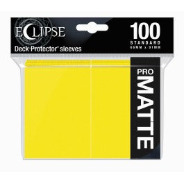 Ultra Pro Sleeves Eclipse Matte Lemon Yellow 100-Count - Sweets and Geeks