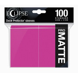 Ultra Pro Sleeves Eclipse Matte Hot Pink 100-Count - Sweets and Geeks