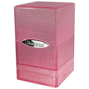 Ultra Pro Satin Tower Glitter Pink - Sweets and Geeks